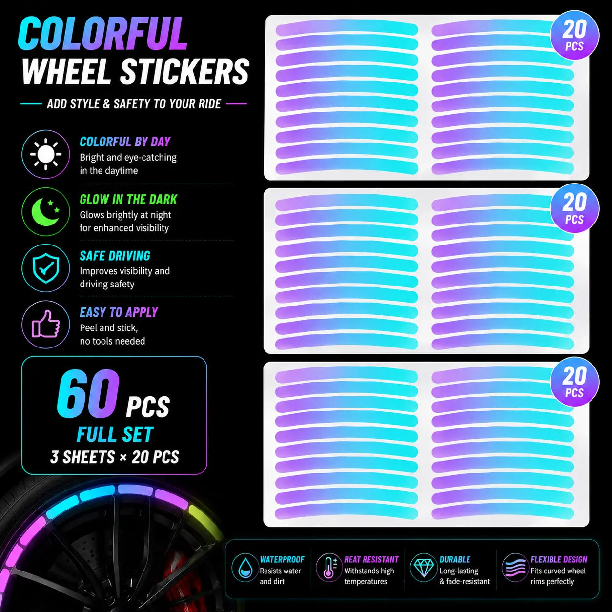 🔥 49% OFF Limited Time Offer – Glow Rim Stickers™ | Create A Sporty Night Glow Look For Your Car In Minutes