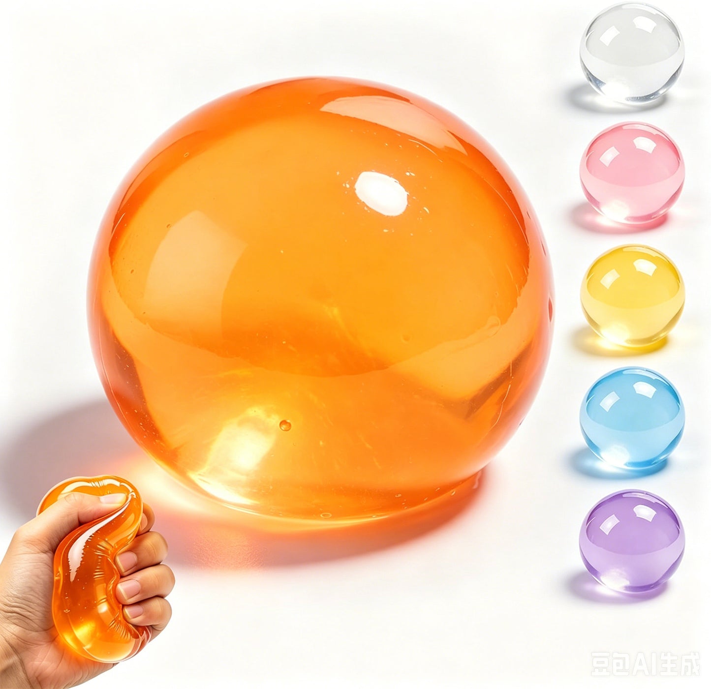 🔥Buy 1 Get 1 Free🔥Crystal Clear Jelly Squeeze Ball 🍬Soft Coconut Oil Fidget Toy, Perfect Stress Buster for Boredom & Anxiety🥰