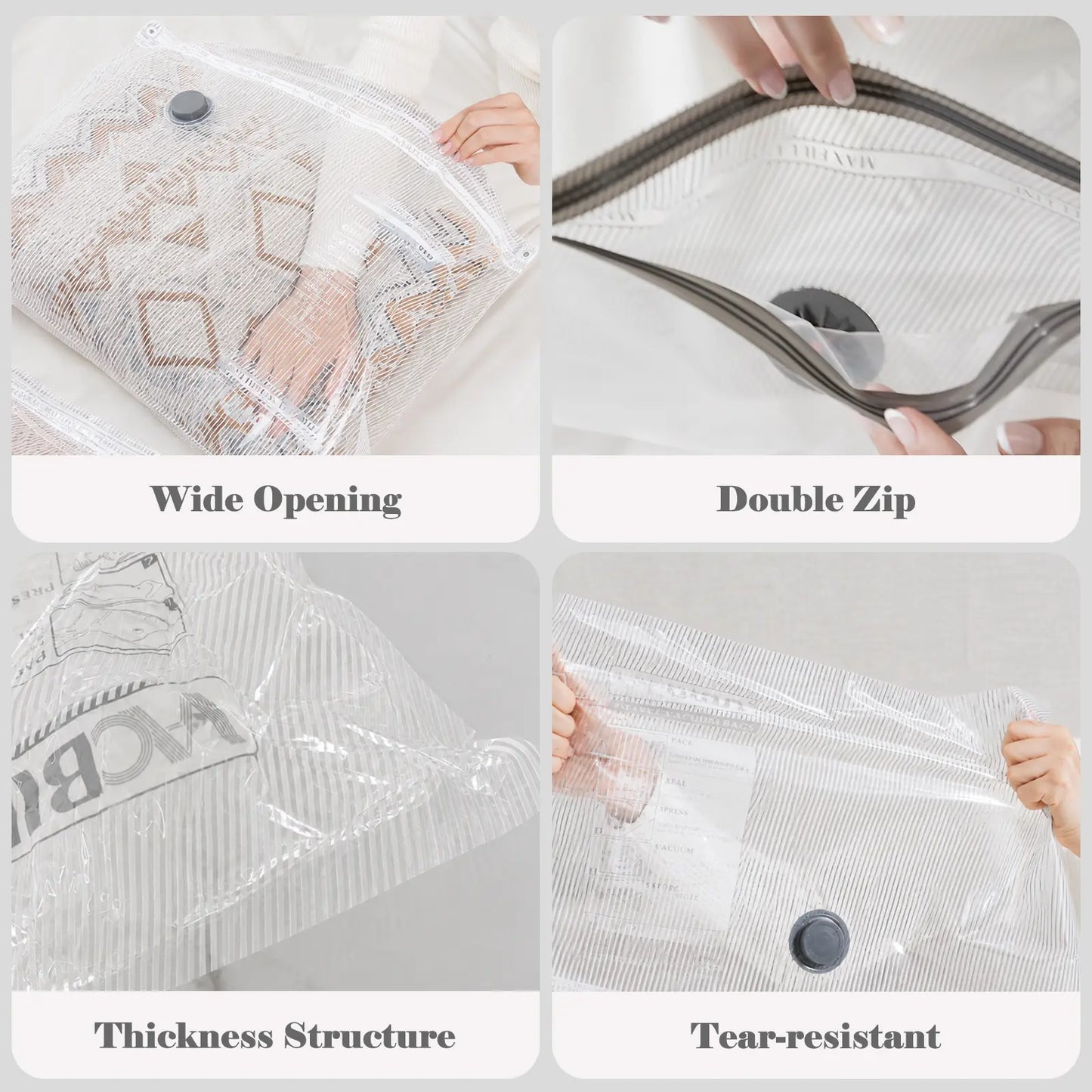 🔥49% OFF-Cordless Travel Vacuum Bag Set with Rechargeable Air Pump - Airtight Resealing Sealed Organizers for Luggage, Vacuum Bags For Travel