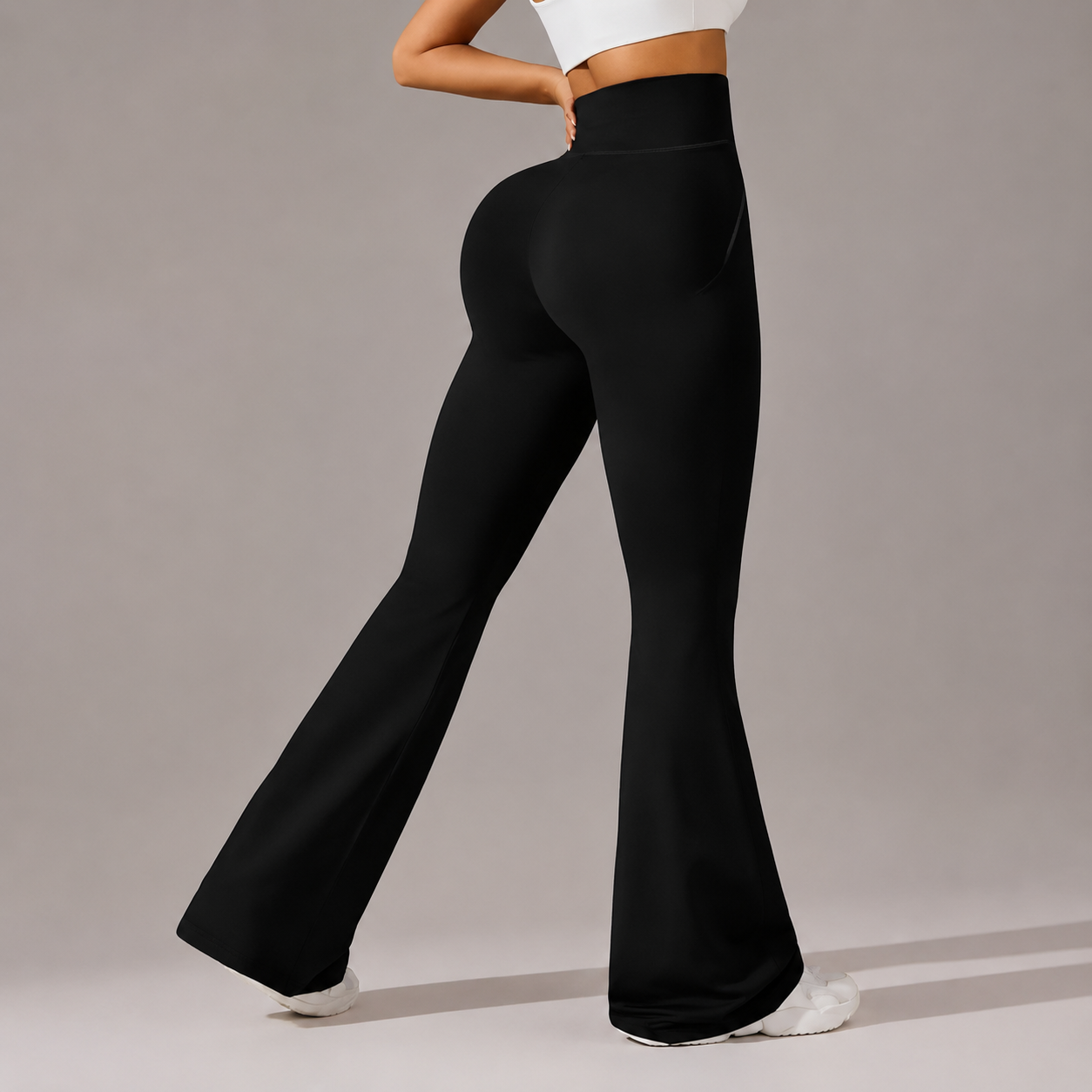 Women's High-Stretch Micro Flare Sweatpants for Yoga & Casual Wear