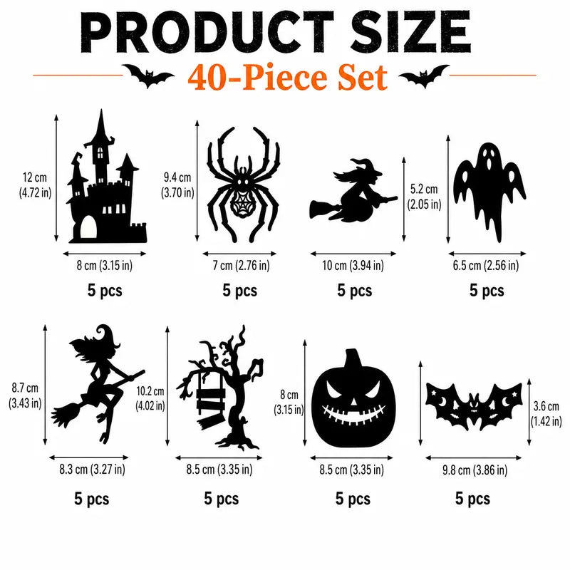 🔥LAST DAY 49% OFF🔥🎃Halloween LED Silhouette Wall Light Stickers | Battery Powered Peel & Stick Spooky Party Decor