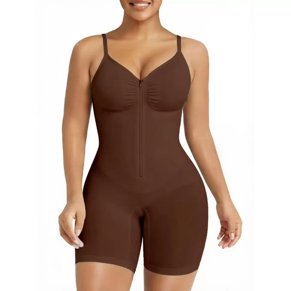 🔥Hot Sales ✨Zip-Up Tummy Control Bodysuit💨Ultra Stretch Breathable Mesh Body Shaper🩱