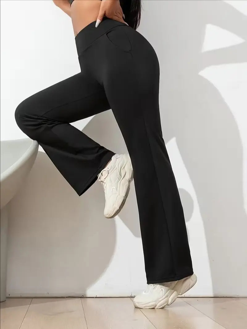 Women's High-Stretch Micro Flare Sweatpants for Yoga & Casual Wear