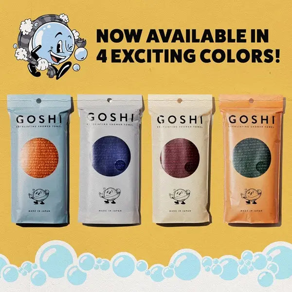 GOSHI Exfoliating Shower Towel - Rip-Resistant Washcloth