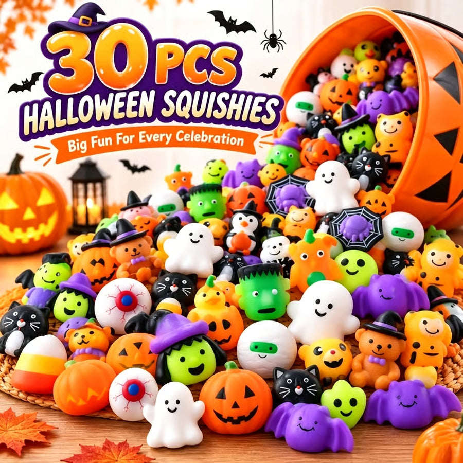 🔥LAST DAY 49% OFF🎃 100PCS Halloween Mochi Squishy Toys – Cute Sensory Party Favors & Goodie Bag Fillers ✨