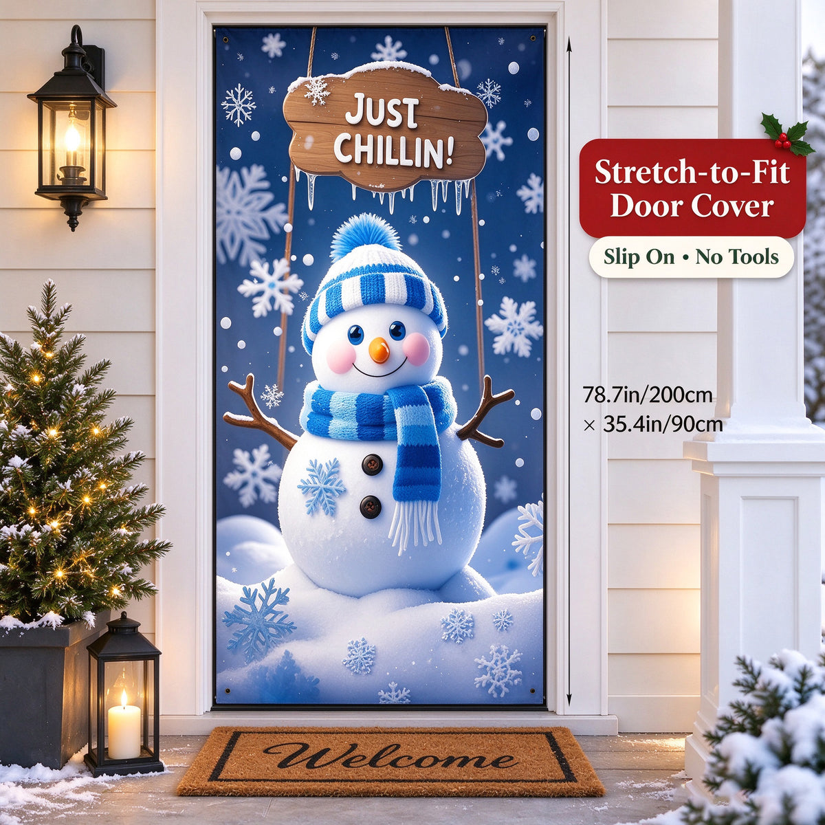 🎅Christmas Stretch Door Cover— Bring Christmas Magic Home🪄