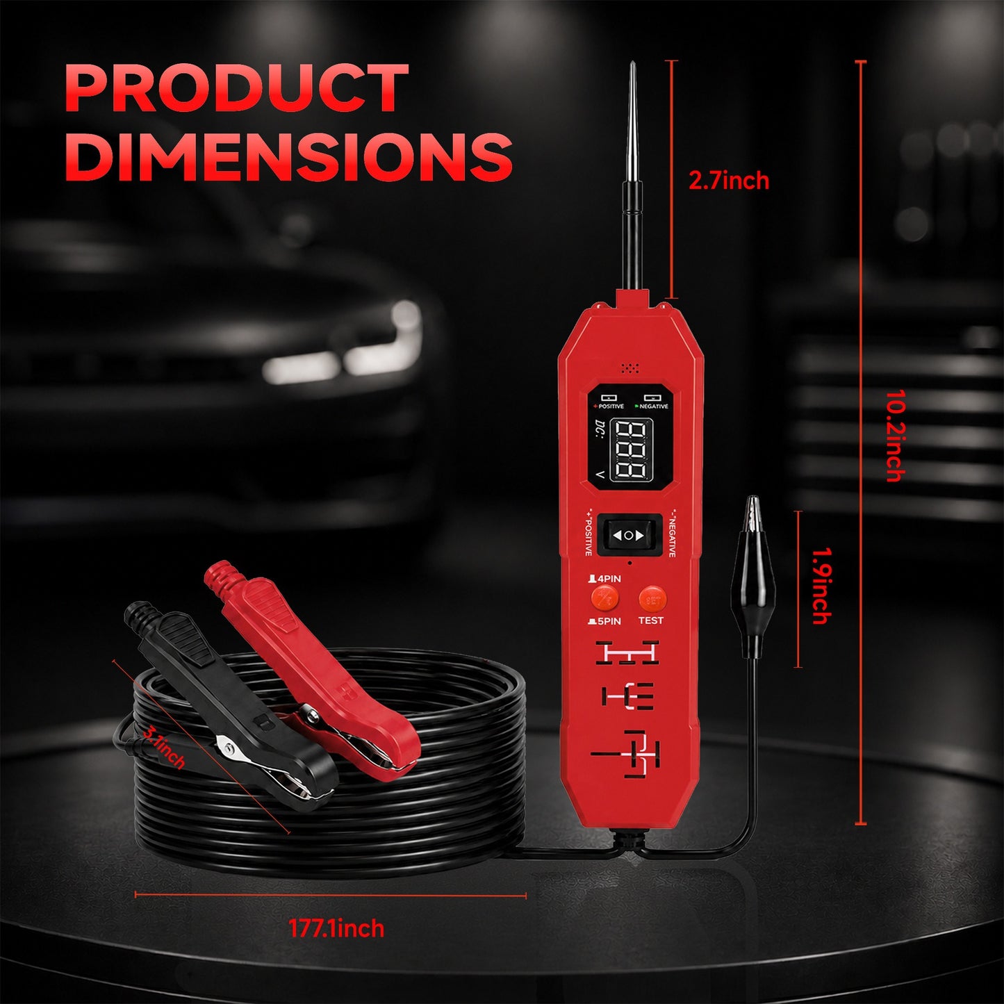 🔥Limited-time 49% off🔥🚗 DW833 Automotive Circuit Relay Tester ⚡ 12V/24V Digital Auto Diagnostic Probe