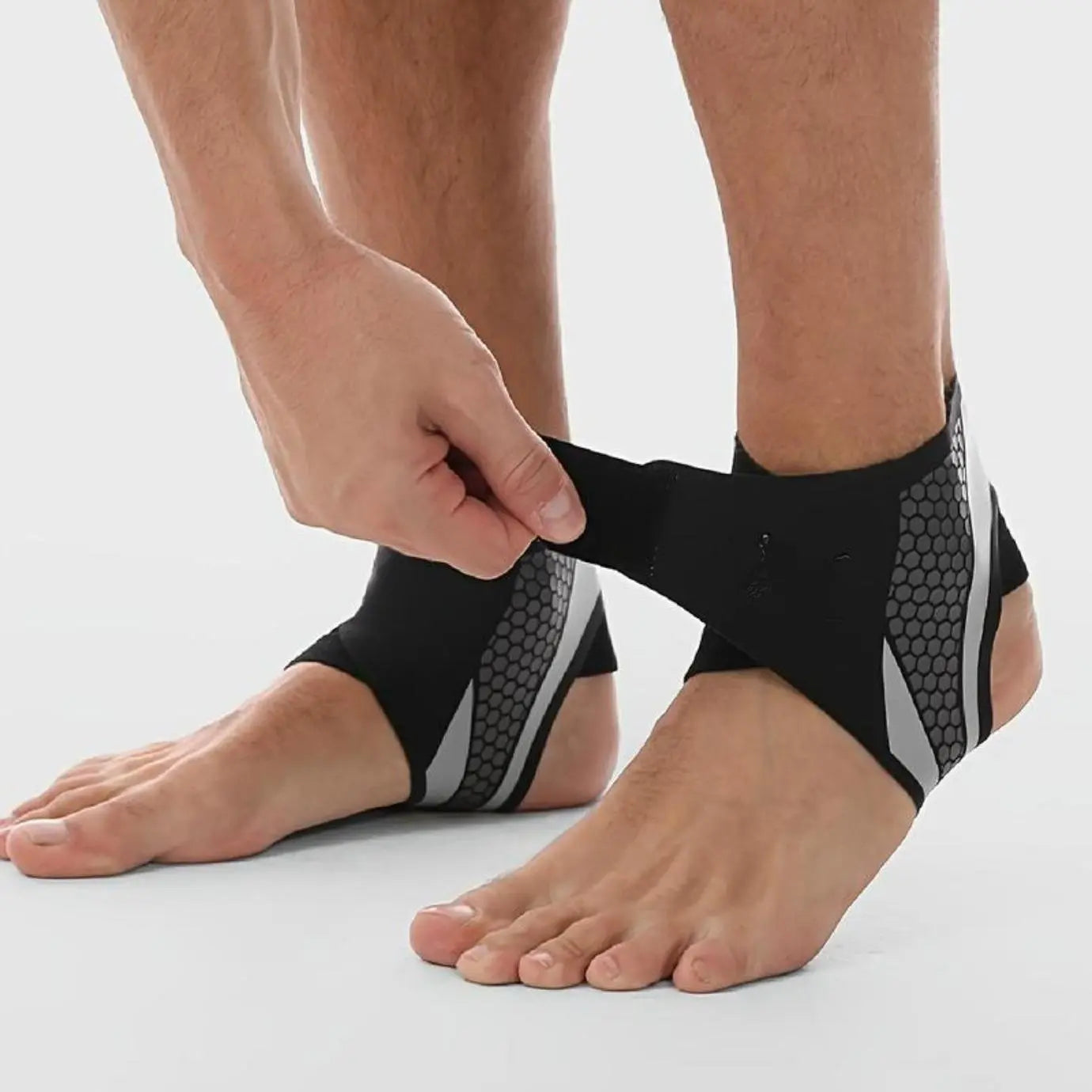 A breathable ankle support strap, ankle brace, or sports ankle support strap.