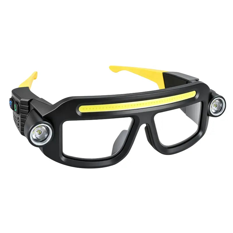 🔥 Limited-Time 49% OFF- LED Glasses Headlamp 👓💡Hand-Wave Sensor, 5 Modes, IPX4 Waterproof