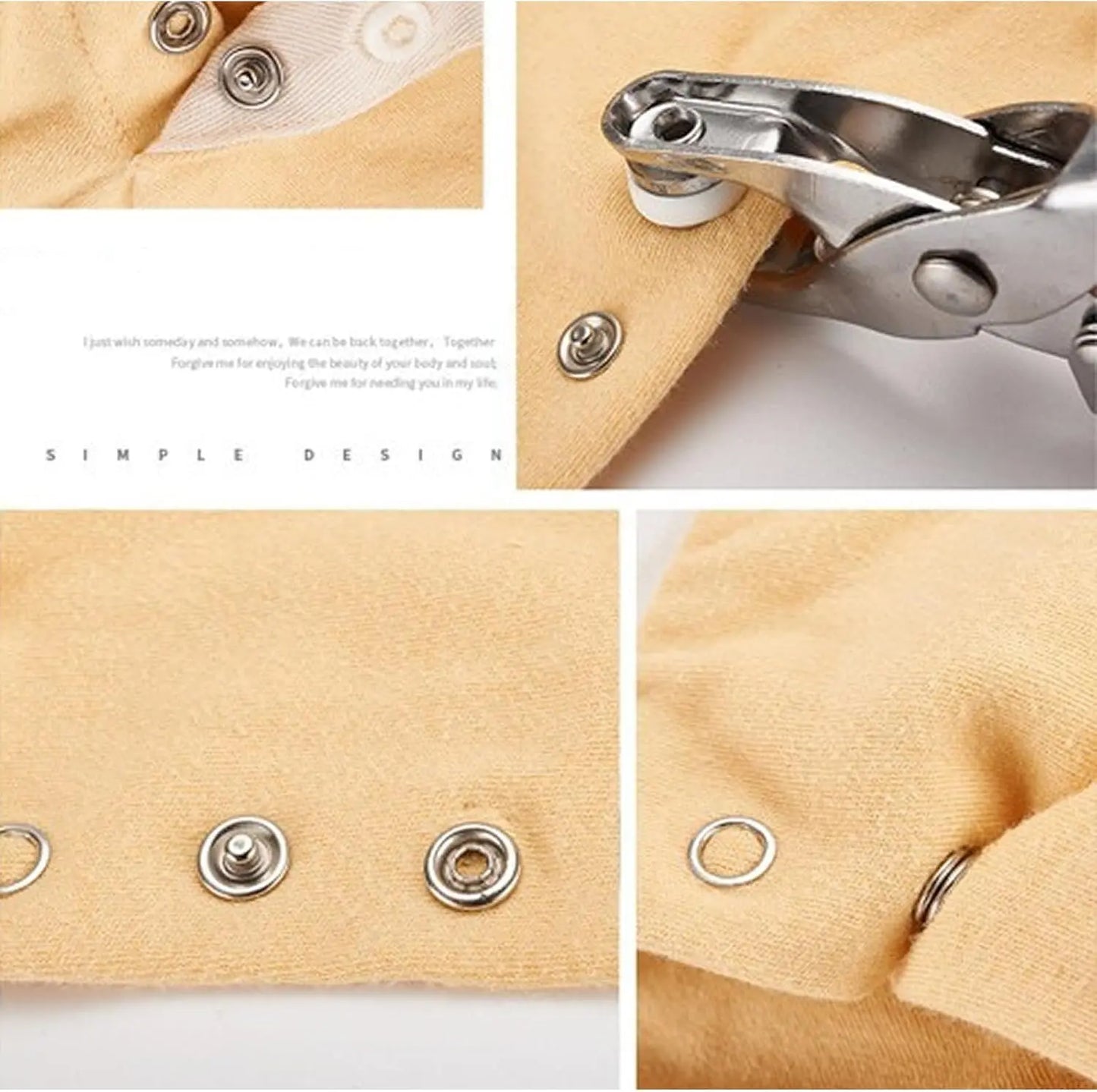 🔥HOT SALE 49% OFF✨All-in-One Metal Snap Fastener Kit with Lockable Pliers