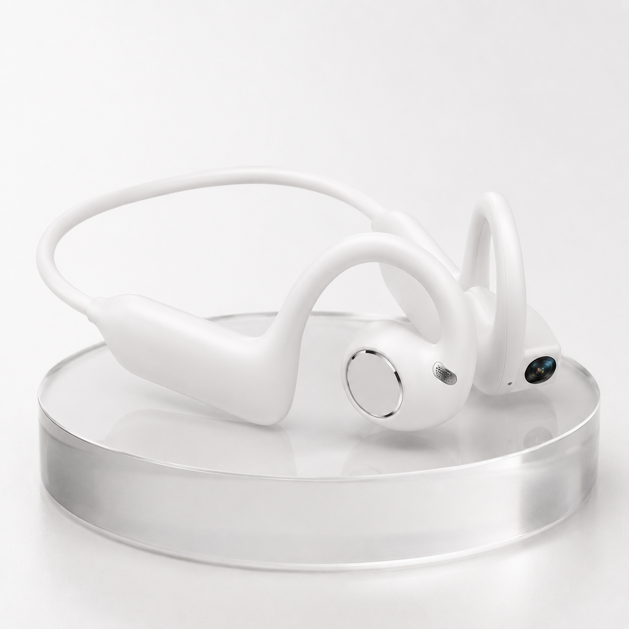 🔥 49% OFF Limited Offer - 8MP Smart Camera Open-Ear Headset – EIS Video, AI Assistance & 12H Battery
