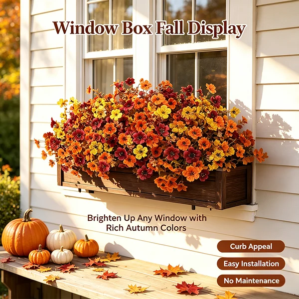 🔥LAST DAY 49% OFF🔥🍂Fall UV Resistant Artificial Flowers 🌺Fake Autumn Floral Stems