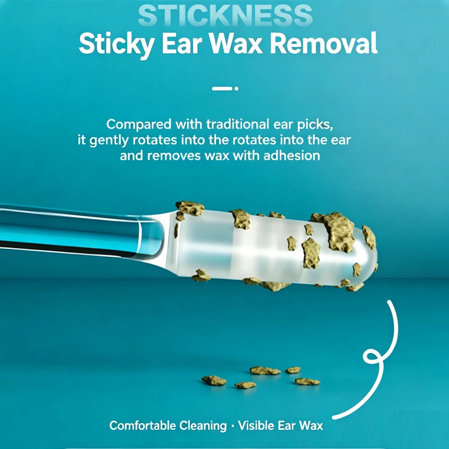 🔥Limited Time 49% OFF👂 Sticky Ear Cleaning Stick, 24 PCS Reusable Ear Wax Remover, Safe for Adults & Kids