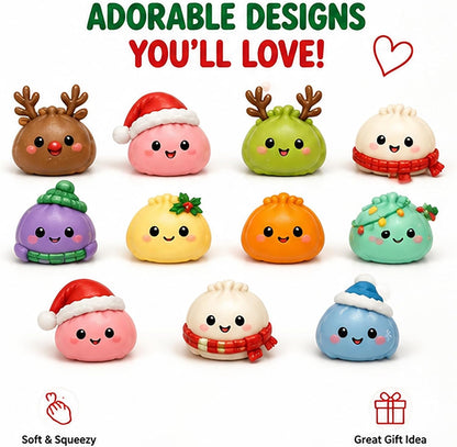 🔥 Limited-Time 49% OFF 🎄 24-Day Christmas Dumpling Squishy Advent Calendar 🎁