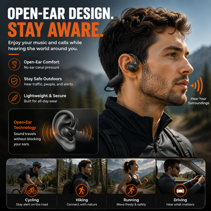 🔥 49% OFF Limited Offer - 8MP Smart Camera Open-Ear Headset – EIS Video, AI Assistance & 12H Battery