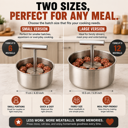 🔥 49% OFF Limited-Time Deal | 🍝 Stainless Steel Multi-Meatball Maker – Make 6 or 12 at Once
