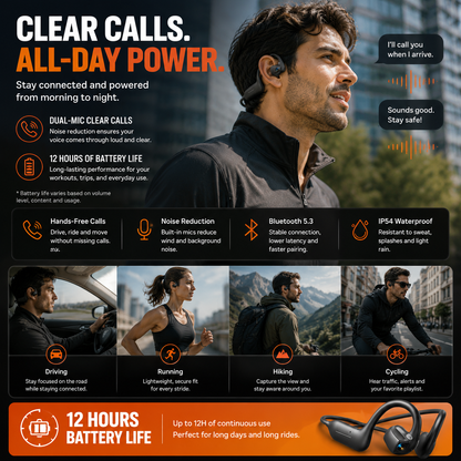 🔥 49% OFF Limited Offer - 8MP Smart Camera Open-Ear Headset – EIS Video, AI Assistance & 12H Battery
