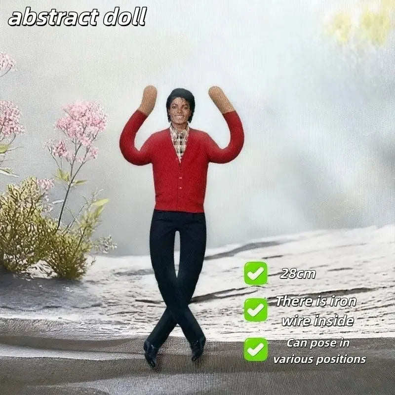 🤣So fun！🕺Michael Jackson Role-Playing Prop Doll, Plush Toy, Room Decor, Abstract Jointed Figure