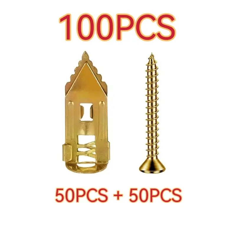 🔥LAST DAY 49% OFF🔥🔩No‑Drill Metal Drywall Anchors Kit | Heavy Duty Wall Expansion Screws