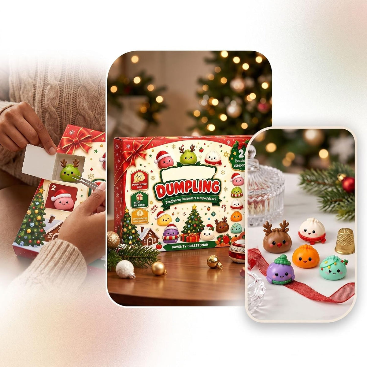 🔥 Limited-Time 49% OFF 🎄 24-Day Christmas Dumpling Squishy Advent Calendar 🎁