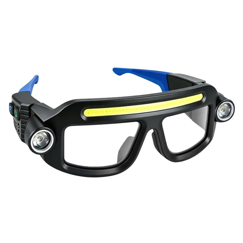 🔥 Limited-Time 49% OFF- LED Glasses Headlamp 👓💡Hand-Wave Sensor, 5 Modes, IPX4 Waterproof