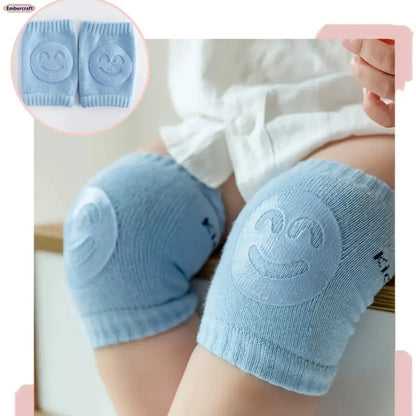 4Pcs Baby Knee Pads & Crawling Socks Set, Non-Slip Cushioned Toddler Floor Socks