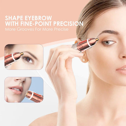 🔥LAST DAY 49% OFF🔥💆‍♀️ 2 in 1 Facial & Eyebrow Hair Trimmer, Painless Electric Shaver for Women
