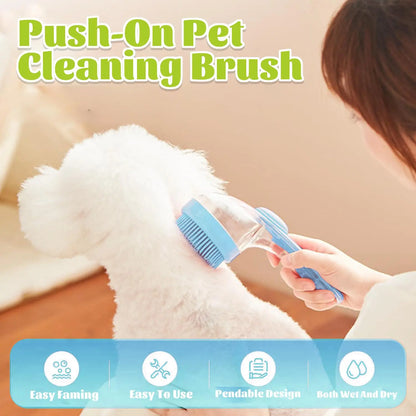 49% OFF -Pet Bath Brush with Shampoo Dispenser for Dogs & Cats