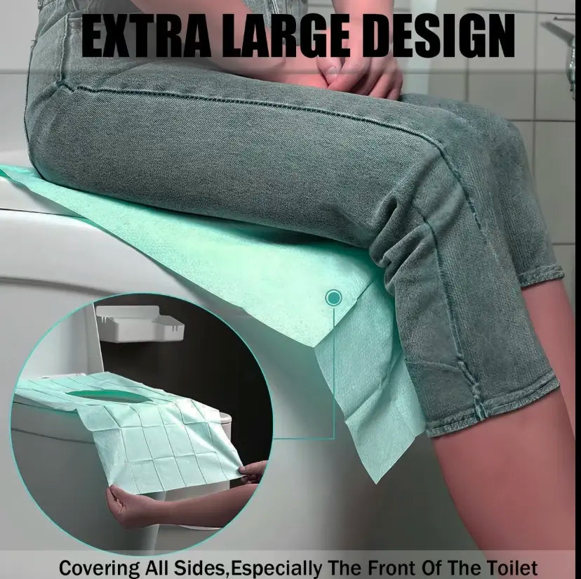 🔥Limited Time 49% OFF🚽 Disposable Waterproof Toilet Seat Covers ✨ Portable Anti-Slip Hygiene Protector