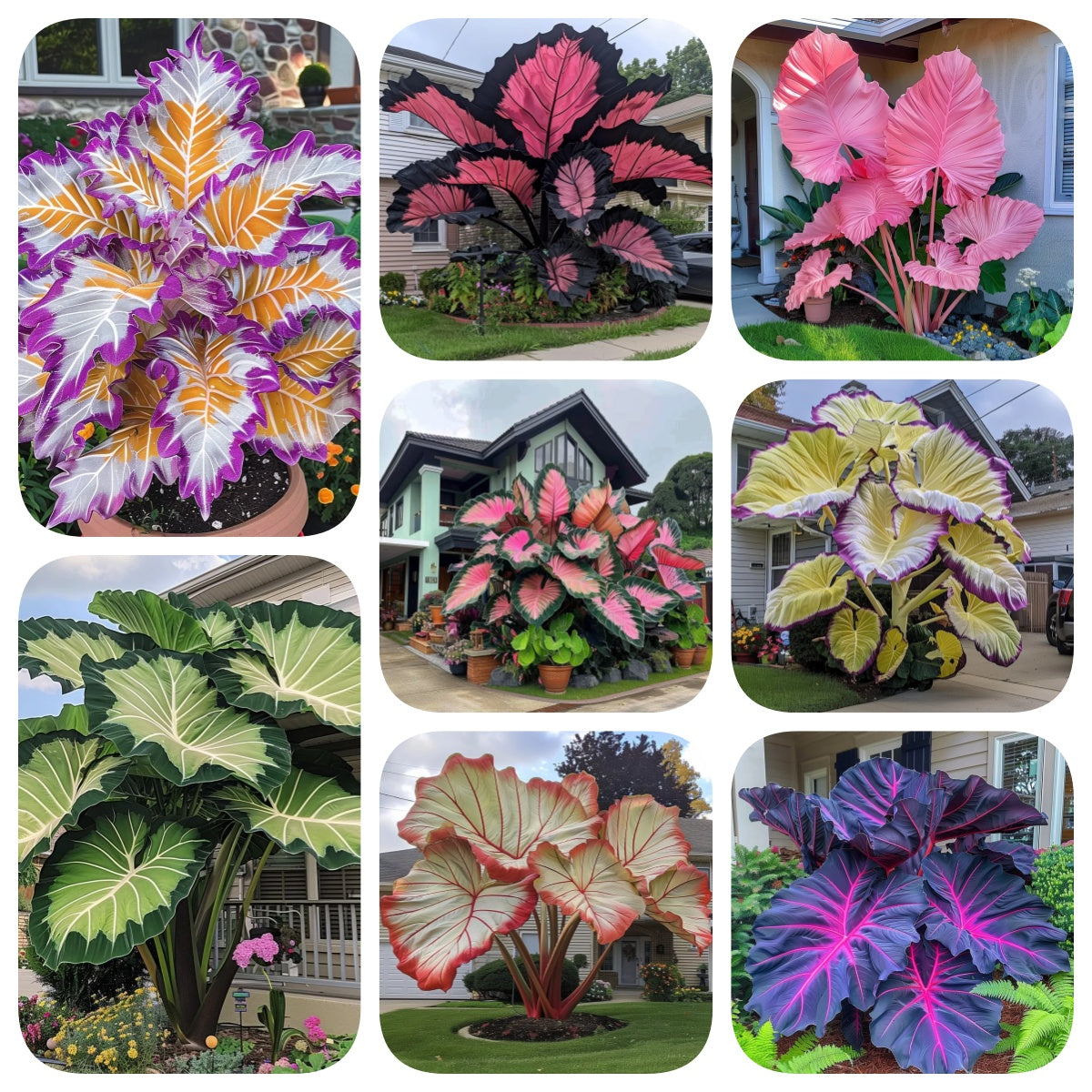 🌈 Giant Caladium Bulbs 🎊The color wizard that creates a dream garden 🌿✨