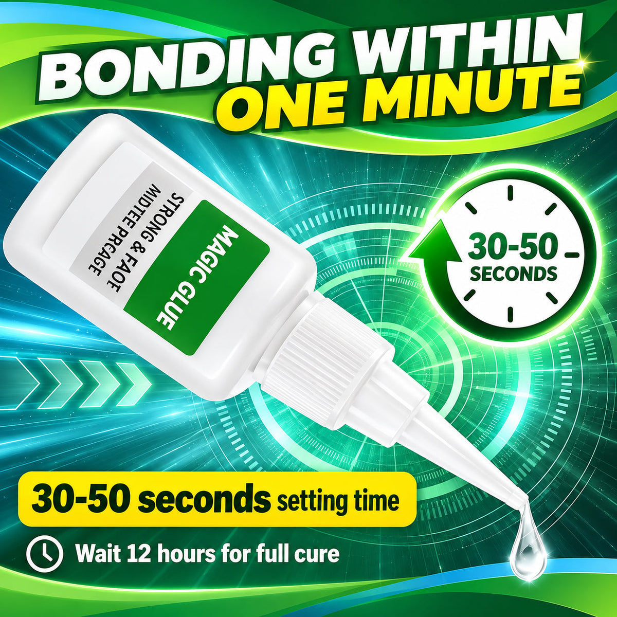 🔥 Limited-Time 49% OFF💪 Magic Super Glue 4-Pack | Instant Bond with Precision Tips