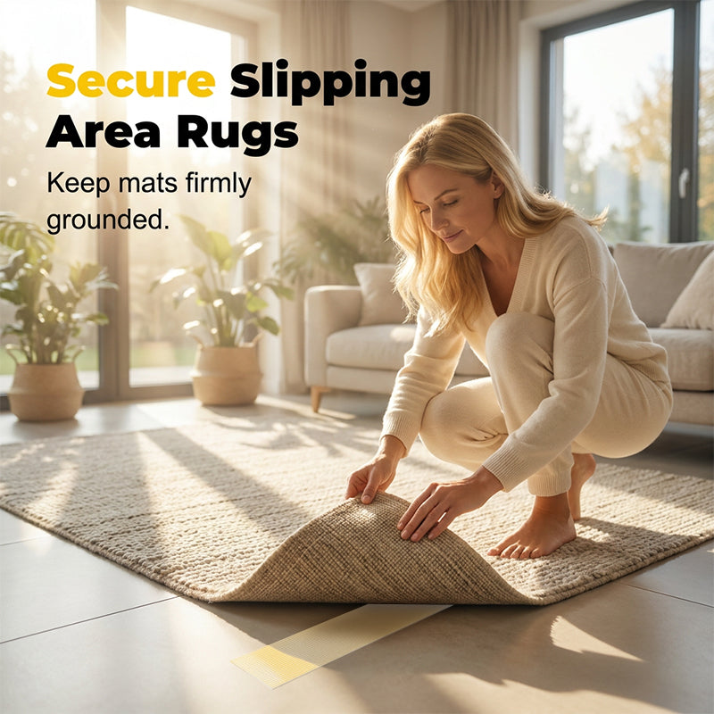 🔥 Limited-Time 49% OFF-💪Heavy Duty Double Sided Tape💧 Waterproof, No Residue Carpet Rug Tape