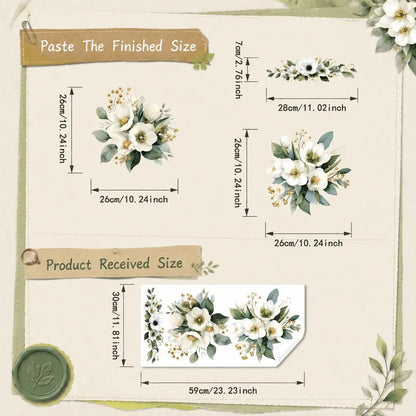 🔥 Limited-Time 49% OFF 🌸 Golden Floral Toilet Stickers – Pearl-Inspired Bathroom Decals