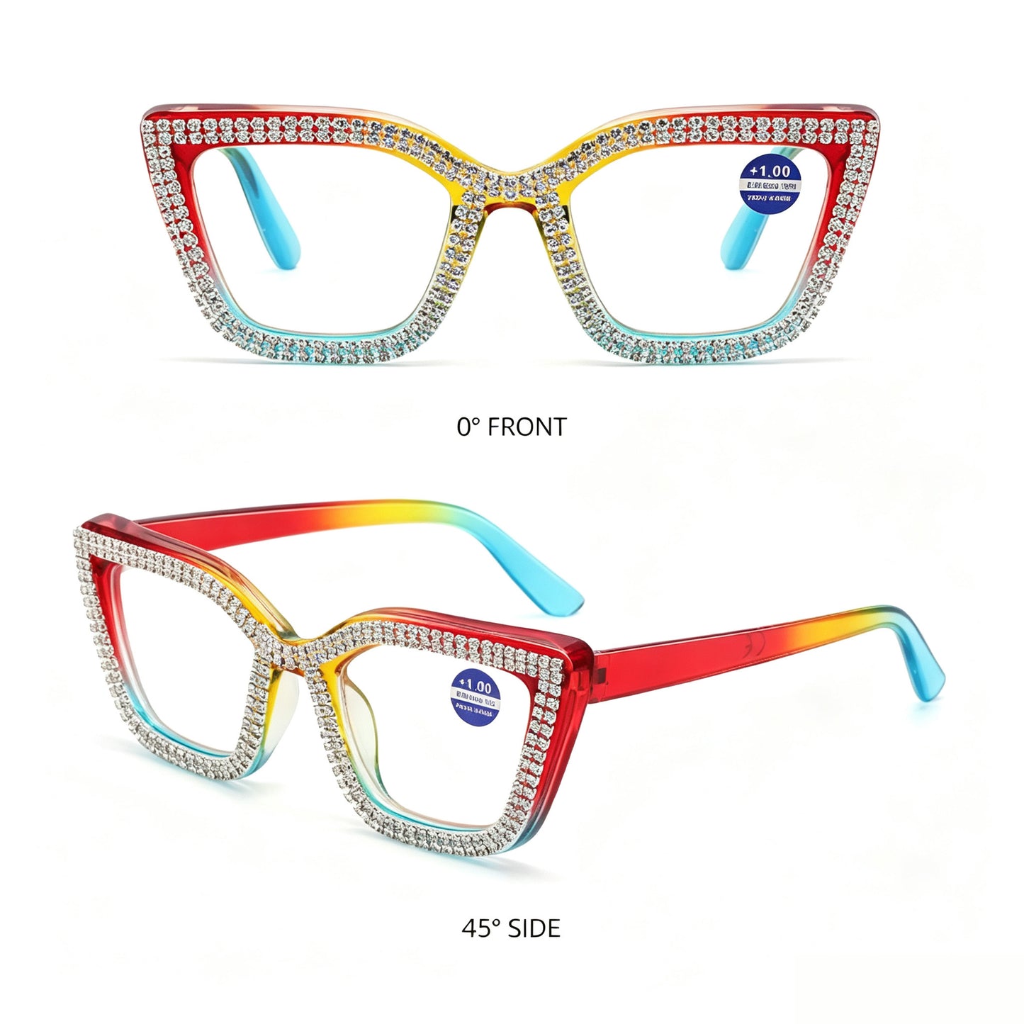 🔥Best Seller- 🐱Cat Eye Anti-Blue Light Reading Glasses 💎Diamond Inlaid