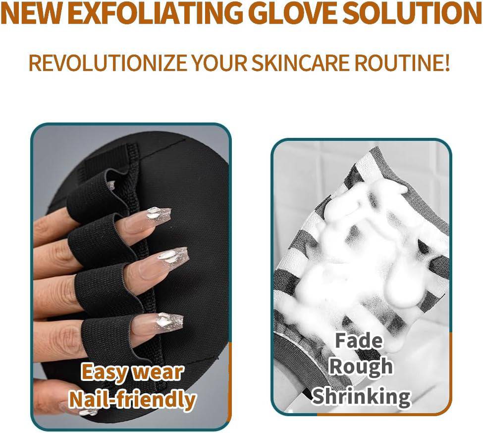 Soft Rubber Shower Scrubber - Gentle Exfoliating Bath Brush
