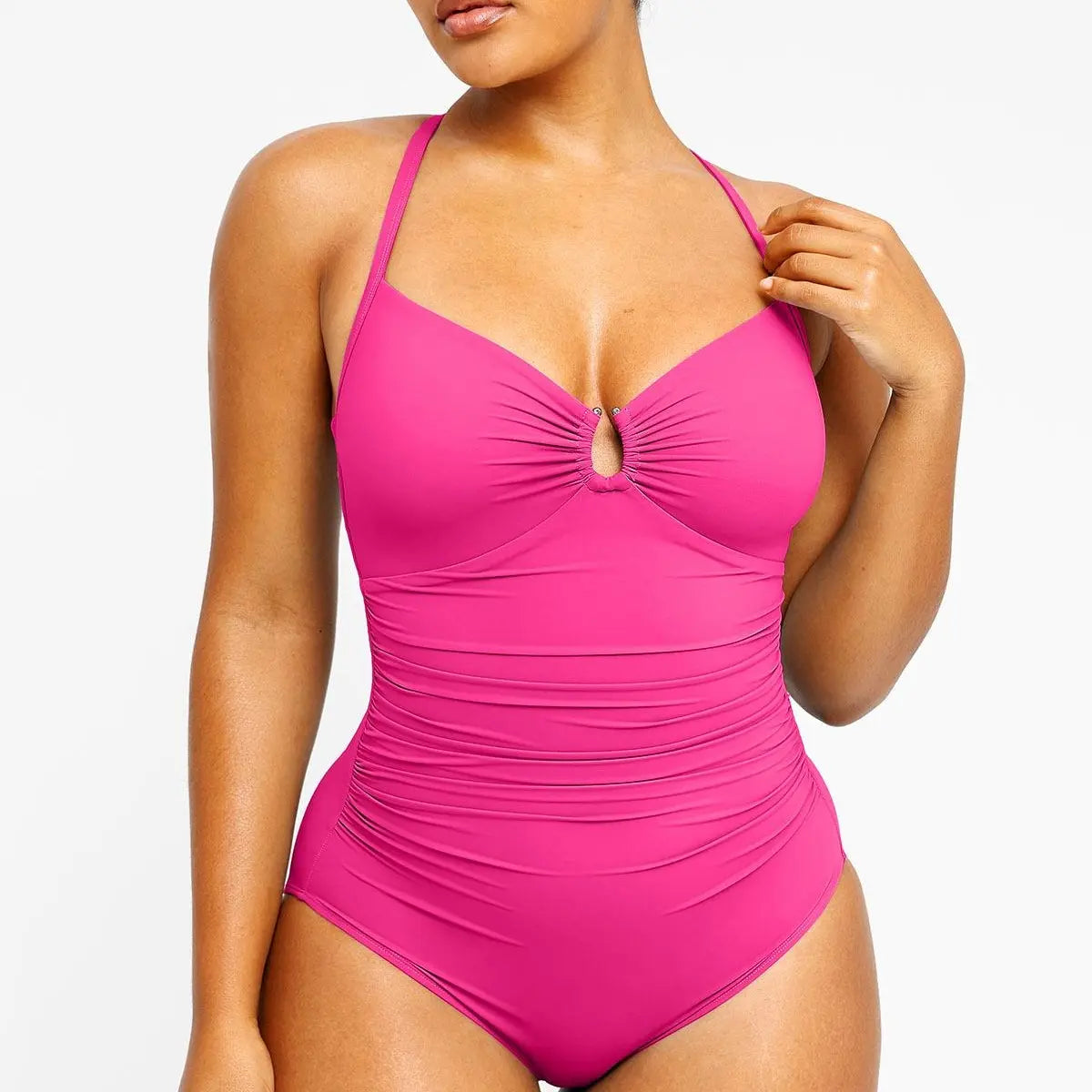 🩱Women's Smart Sculpt U-Ring Swimsuit - 🌊Slimming One Piece
