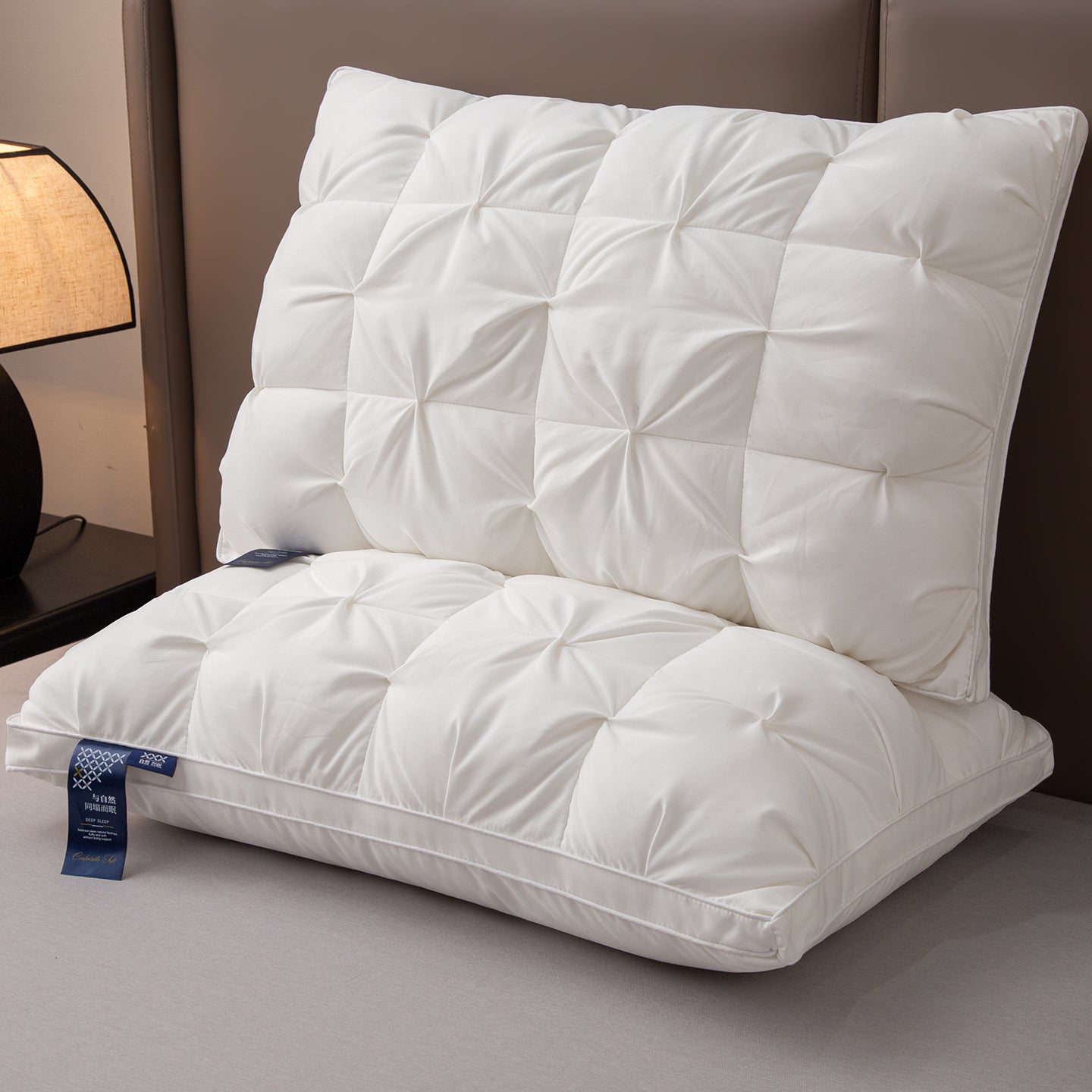 ☁️Dual Layer Cooling Fluffy Neck Support Bed Pillow Machine Washable