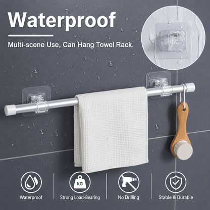🪝8/16PCS Transparent Curtain Rod Brackets with Clips for Home