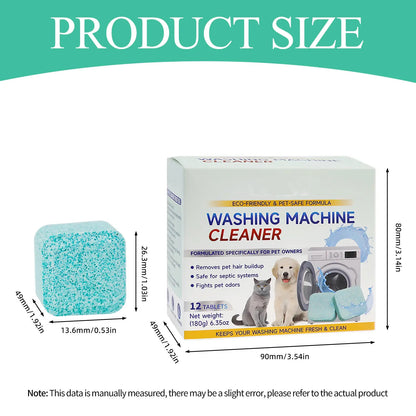🔥 Limited-Time 49% OFF | 🐾🧺 Eco-Friendly Washing Machine Cleaner Tablets | Pet Hair & Odor Remover