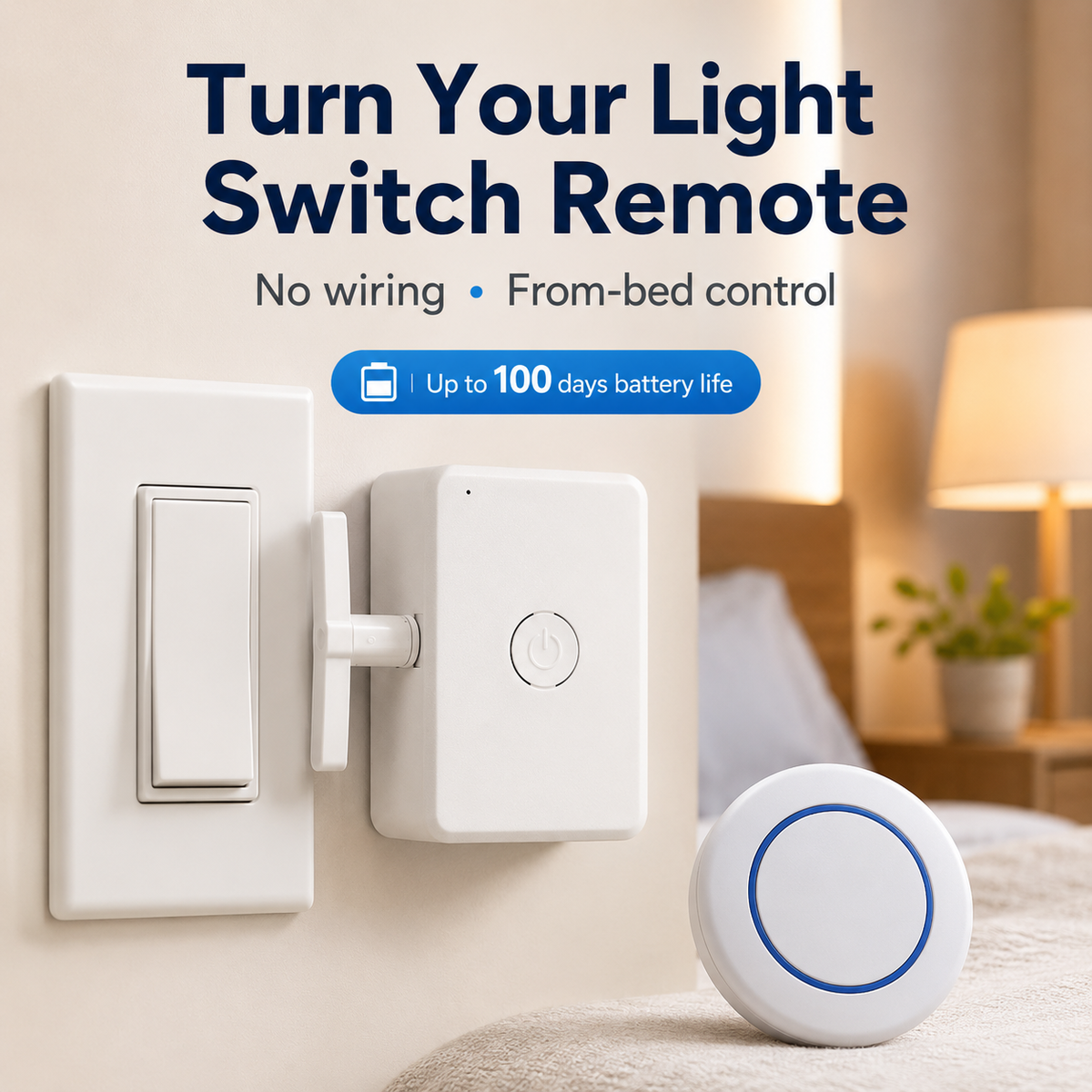 🔥LAST DAY 49% OFF💡 Remote Light Switch Control | No Wiring, Easy Remote Control