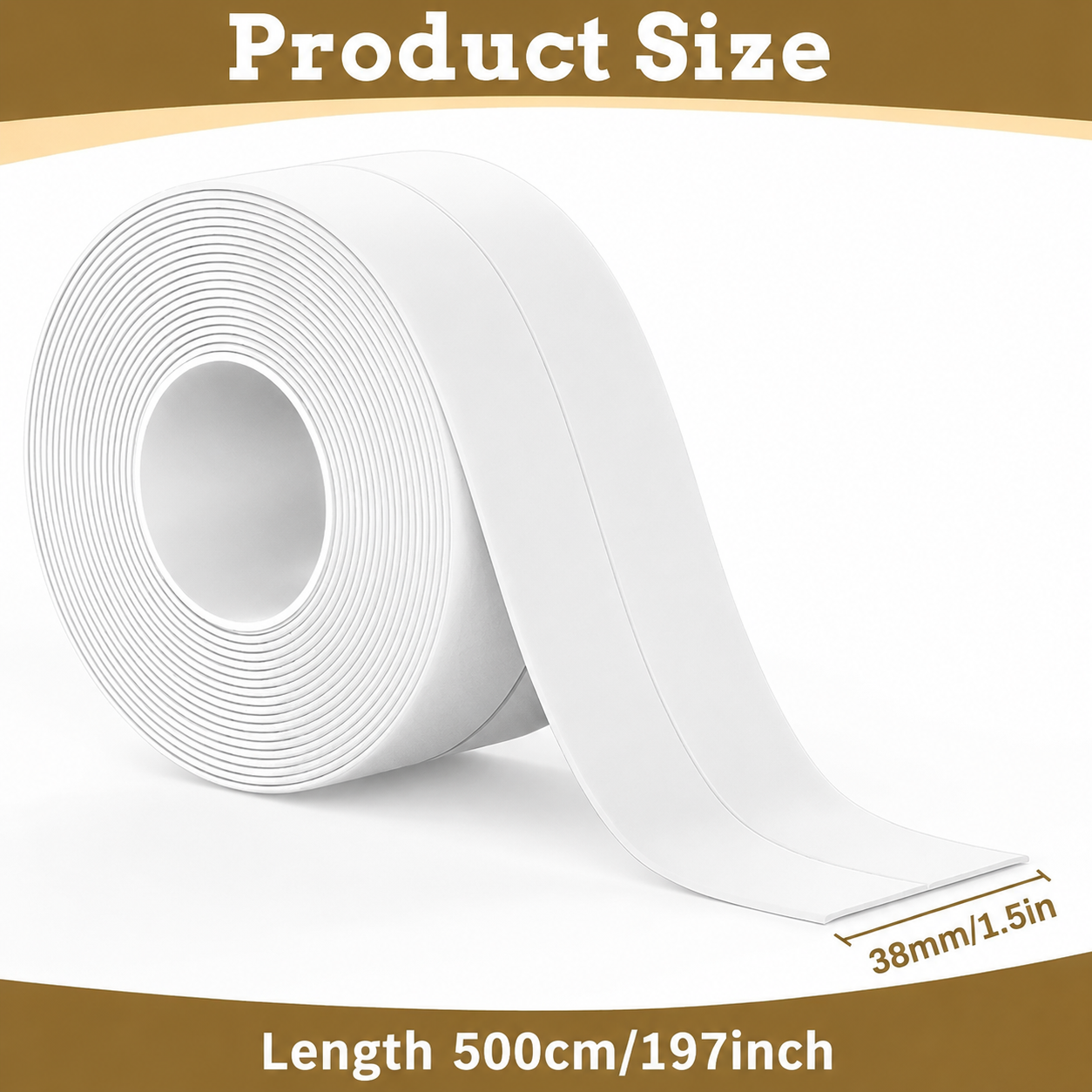 🔥LAST DAY 49% OFF🔥Self‑Adhesive Caulk Strip 🚰🛁Waterproof Mold‑Resistant Sealant Tape