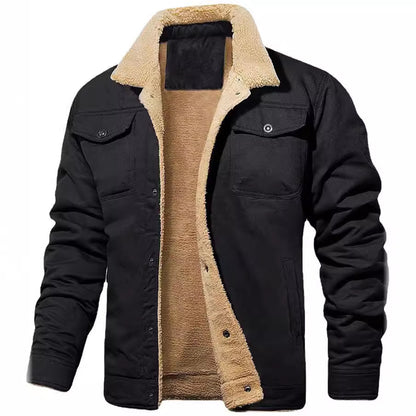 🔥Last Day 49%❄️ Men’s Sherpa-Lined Workwear Jacket 🧥 Warm & Rugged Winter Coat