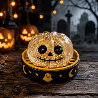 🎃 Halloween Steamed Bun Squishy Toy Set ✨Slow Rising Stress Relief Fidget Toy with Steamer Base
