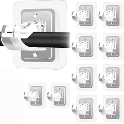 🪝8/16PCS Transparent Curtain Rod Brackets with Clips for Home