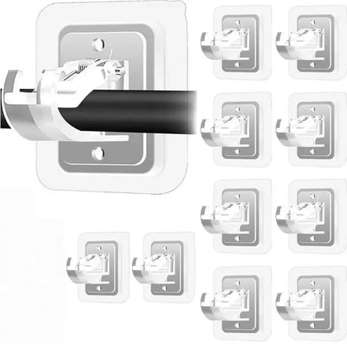 🪝8/16PCS Transparent Curtain Rod Brackets with Clips for Home