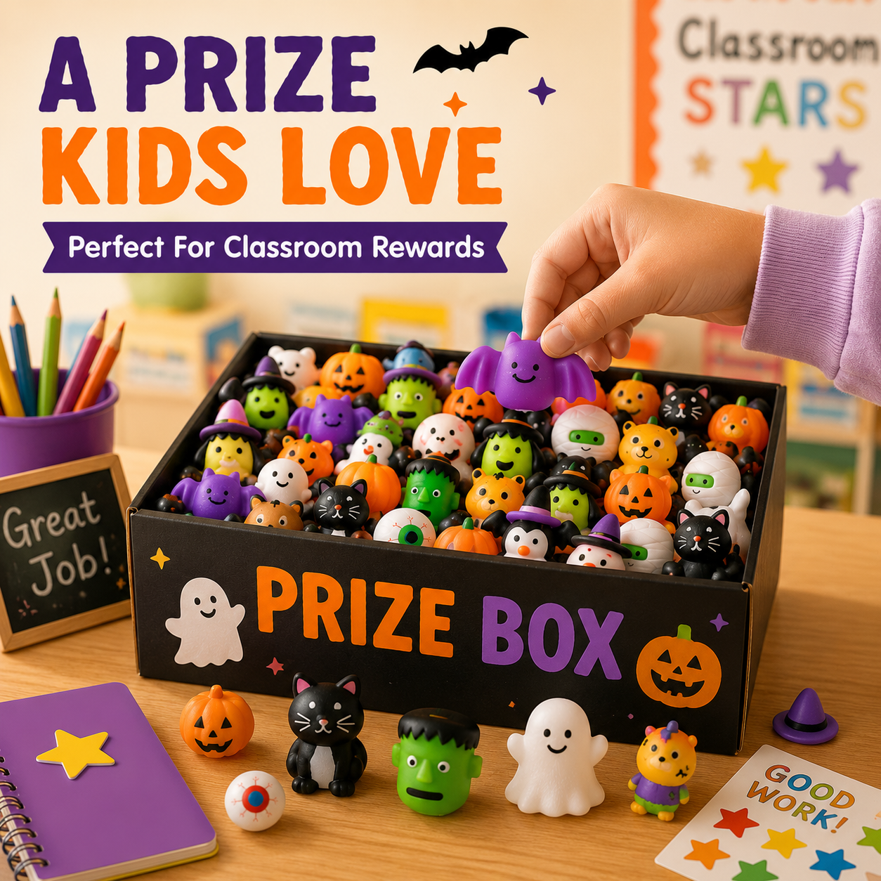 🔥LAST DAY 49% OFF🎃 100PCS Halloween Mochi Squishy Toys – Cute Sensory Party Favors & Goodie Bag Fillers ✨