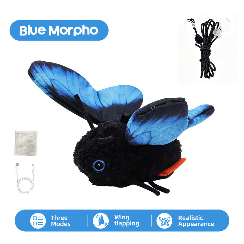 📢LAST DAY 49% OFF🔥🦋Fluttering Butterfly Cat Toy｜😻USB Rechargeable Interactive Motion Toy for Indoor Cats