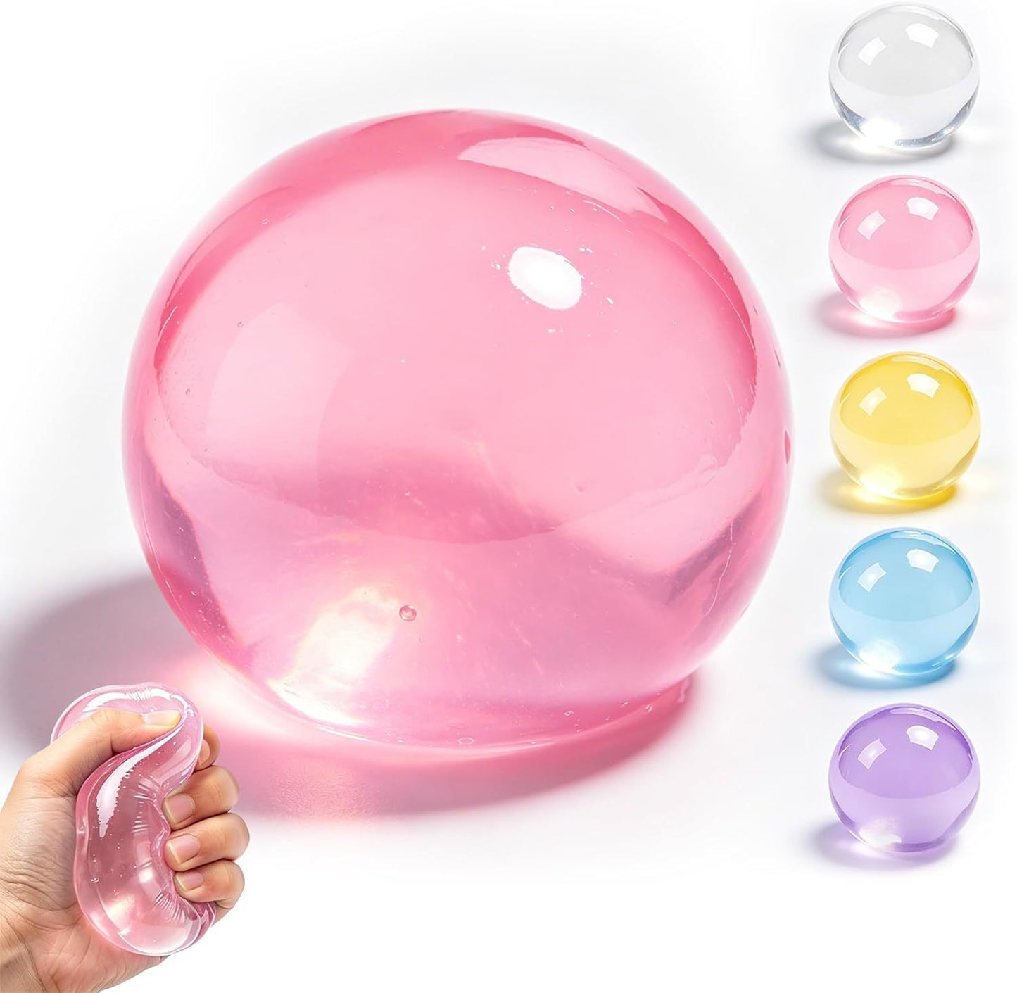🍬Crystal Clear Jelly Squeeze Ball🥰  Soft Coconut Oil Fidget Toy, Perfect Stress Buster for Boredom & Anxiety