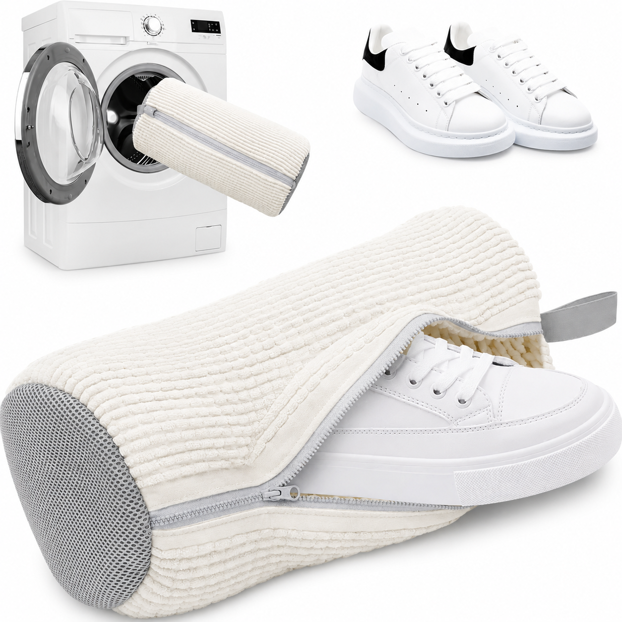 🔥LAST DAY 49% OFF👟 No-Scrub Shoe Washing Bag – Clean & Protect Your Sneakers In The Washing Machine