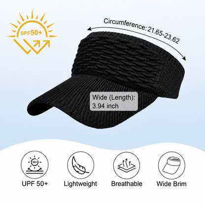 Women's High Ponytail Sun Visor Hat for Sun Protection